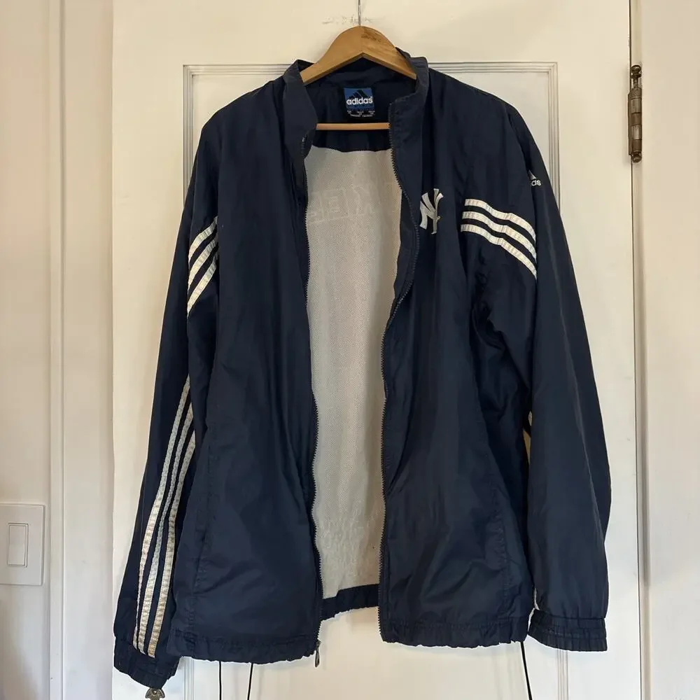 Vintage New York Yankees Adidas Windbreaker Jacket | XL